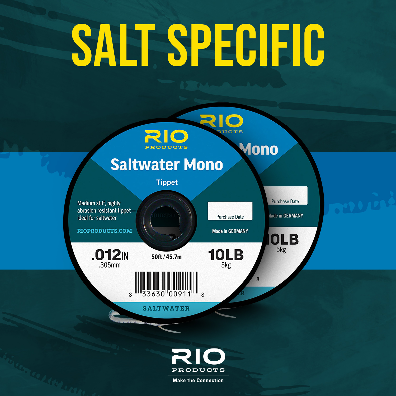 Rio Fly Fishing Tippet Saltwater Mono 40Lb Fishing Tackle, Clear
