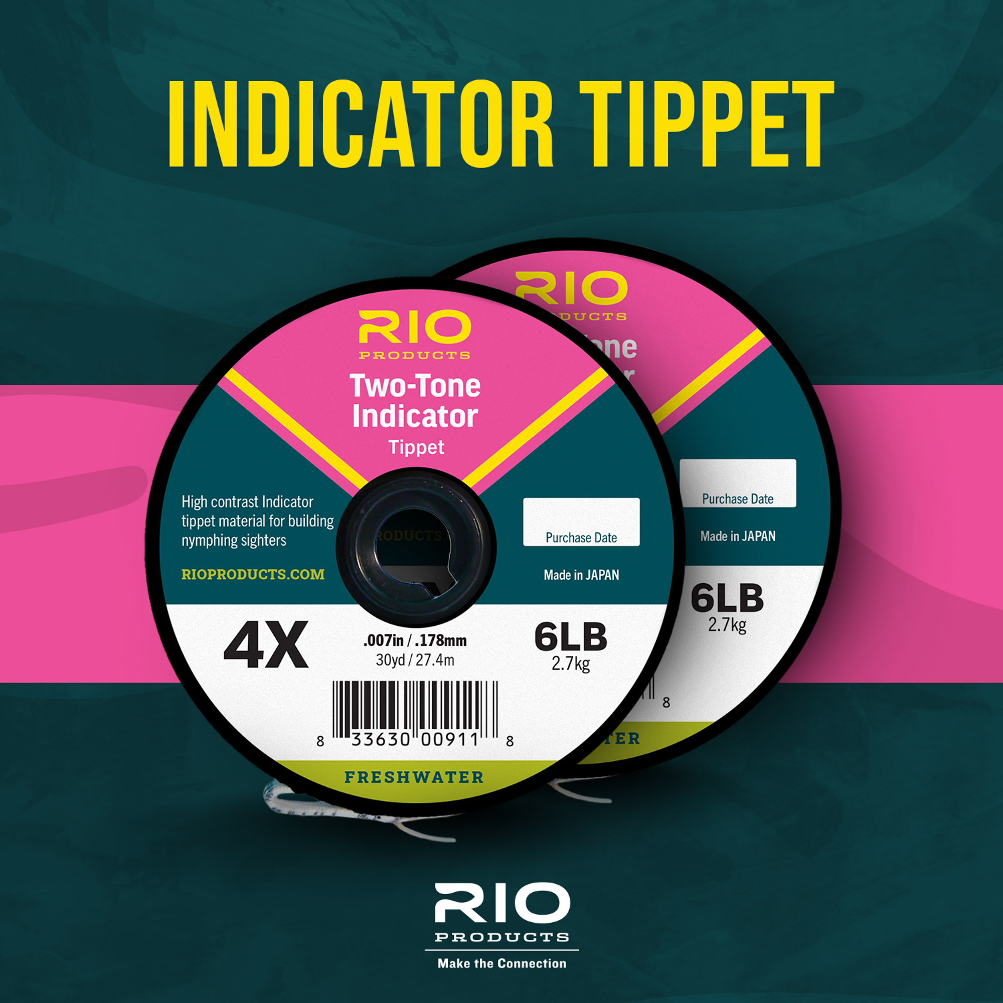Buy Rio Fly Fishing Tippet 2-Tone Indicator Tippet 1X Fishing